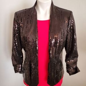 Black Sequin Jacket NWT Size M